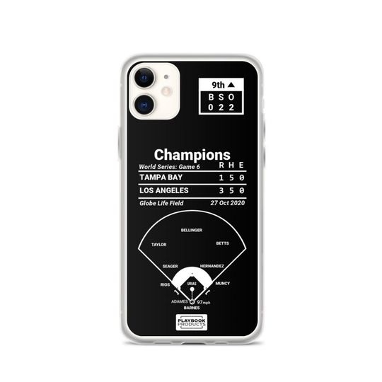 Greatest Dodgers Plays iPhone&nbsp;Case: Champions (2020)