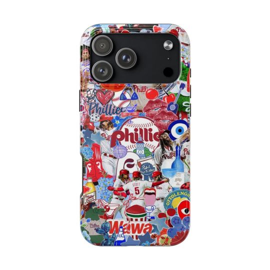 Phillies Collage iPhone Case | Trendy Baseball Phone Cover