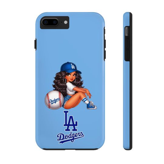 Stylish LA Doyers Tough Phone Case - Perfect for LaTina Baseball Fans Light Blue Color