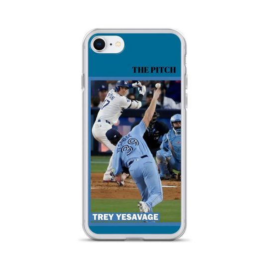 Discover Clear Case for iPhoneTray Yesavage Poster illustration Yesavage vs Ohtani Iconic strikeout ( the Pitch ) Baseball art