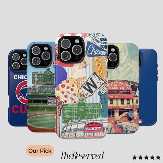 Discover Fun Present | Chicago Cubs MLB MagSafe Compatible Case | For iPhone 17 Pro, 17 Air, 16, 15 Plus, 14 Pro, 13, 12 Mini, 11