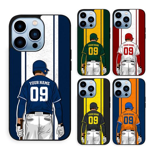 Discover Personalization Jersey Baseball Custom Number & Name | Phone Case Baseball iPhone 15 14 13 12 11 XR, Samsung S24 S23 S22 S21 S20 S10 Cover