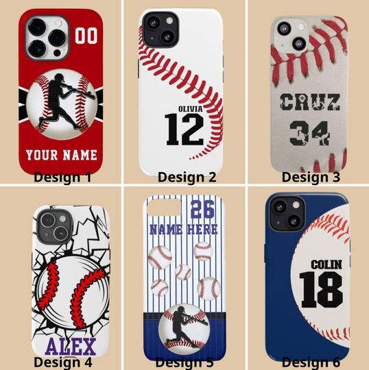 Discover Custom Baseball Phone Case - Personalized Sport Design for iPhone, custom name and number phone case, baseball lover gift
