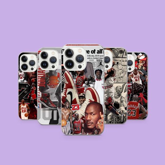Michael Jordan Phone Case NBA Cover For iPhone 17Pro, 16, 15, 14, 13, 12, Samsung S25, S24, S23Fe, S22, A16, A26, A56, Pixel 10, 9Pro