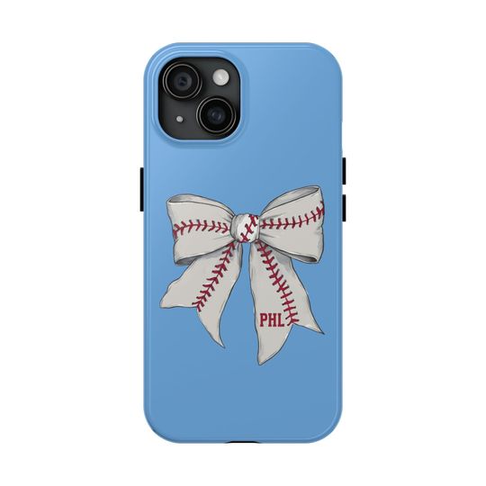 Phillies Baseball Cutie Coquette Tough Phone Case, Trendy Baseball Team Gift, Protective iPhone Cover, Cute Girly Phillies Accessories