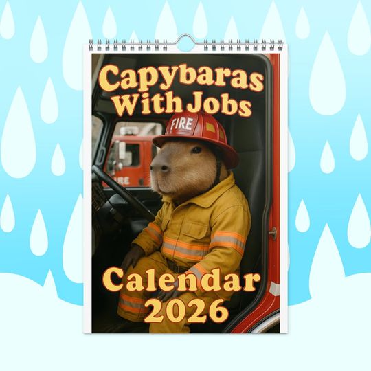 Discover Capybaras With Jobs 2026 Wall Calendar Capybara Dressed as Doctors, Chefs, Teachers  Gift for Capybara Lovers, Animal Fans & Pet Owners