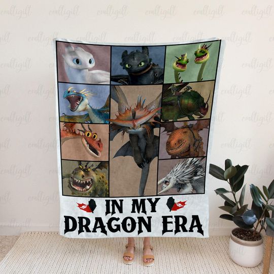 Discover Custom Cloudjumper Train Dragons Blanket, Disney Cloud Jumper Dragon Blanket, Toothless Lightfury Stormfly, Epcot Dragon Era Blanket, VTB224