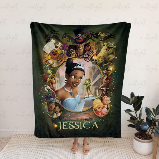 Discover Tiana Princess And The Frog Blanket Costume, Magical Disney Movie Blanket, Disney Fan Personalized Throw, Princess Tiana Gift Idea, VTB496-4