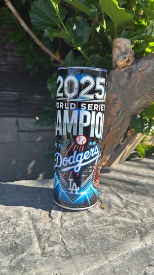 LA Tumbler: 20oz Stainless Steel Sublimation - Los Angeles Dodgers Baseball, Bling Bling, gift ideas, 2025 World Series Champs