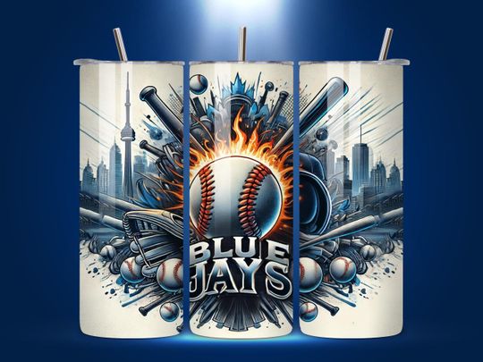 Discover 20oz Skinny Tumbler Wrap  , Seamless Mascot Sports Design, 20oz Sublimation Tumbler