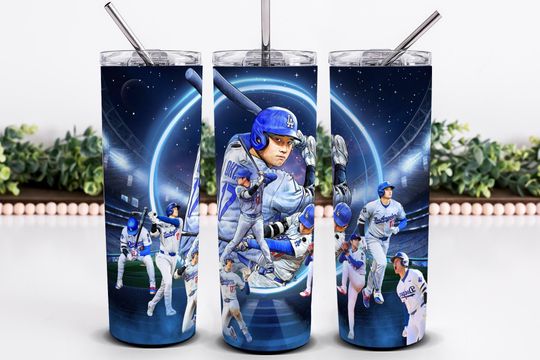 Shohei Ohtani Dodgers Tumbler Baseball Anime Design 20oz Sublimation Print Design