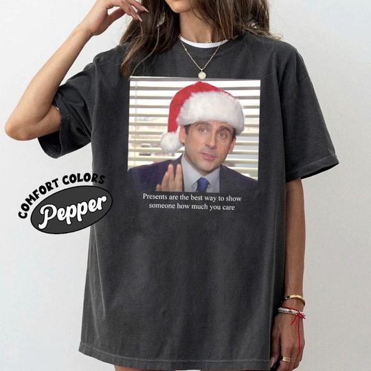 Discover Michael Scott Christmas Quote Vintage T-Shirt, The Office Movie Graphic Tee, Christmas Gift