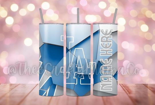 Discover Personalizable Baseball LA Fan 20oz Skinny Tumbler Cup Mug Gift