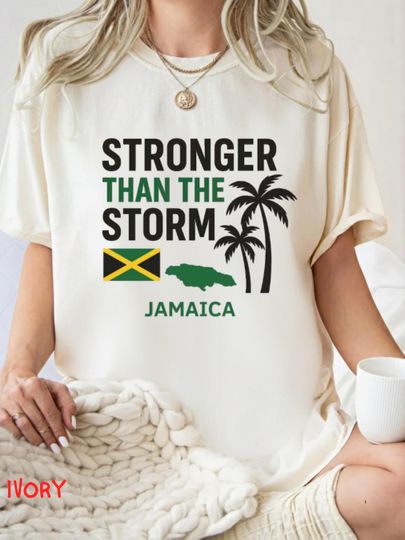 Stronger Than the Storm Jamaica T-Shirt, Caribbean Relief Tee, Jamaica Gift, Family Gift