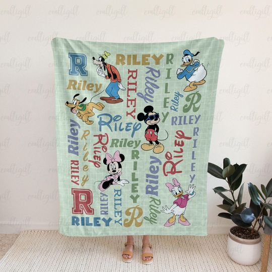 Discover Custom Disney Mickey And Friends Blanket, Mickey Mouse Blanket For Children, Goofy Pluto Donald Throw, Disney Character Kids Gift, THA313-2