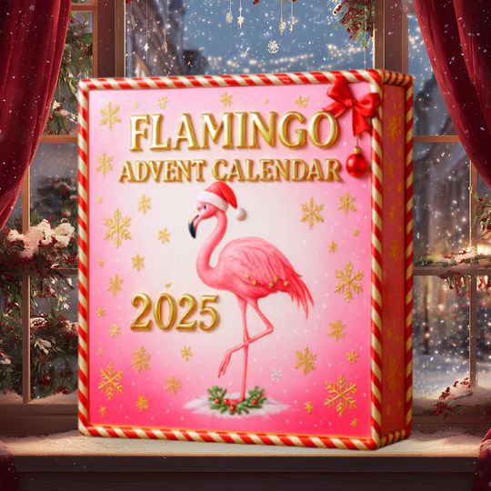 Discover Flamingo Birds Christmas Advent Calendar, Pink Flamingos Christmas Charms, 24-Day Countdown Ornament, Christmas Nature Features Blind Boxes
