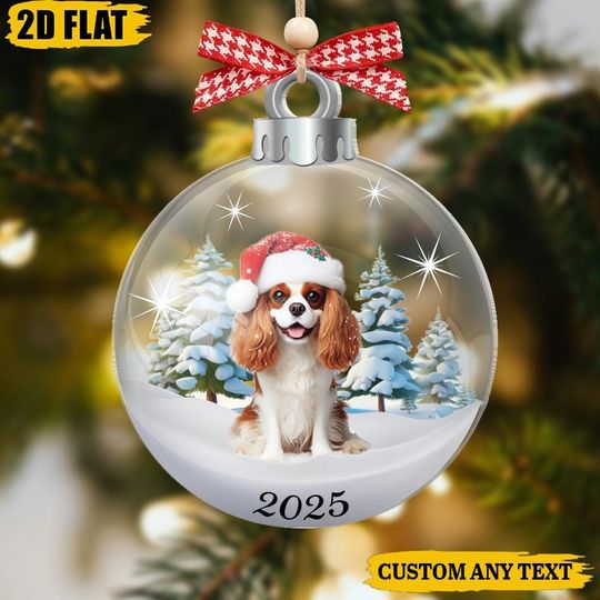 Discover Personalized Cavalier King Charles Ornament, Custom Pet Name Bauble, Spaniel Christmas Gift, Dog Lover Keepsake 2025