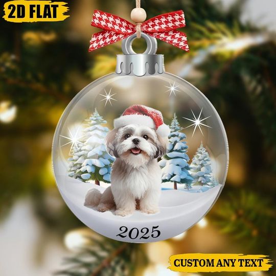 Discover Personalized Shih Tzu Dog Ornament, Custom Pet Name Bauble, Shih Tzu Christmas Gift, Dog Lover Keepsake, Pet Mom Dad Gift 2025