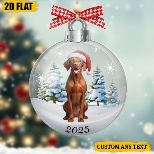 Discover Personalized Vizsla Dog Ornament, Custom Pet Name Bauble, Vizsla Dog Mom Dad Gift, Dog Christmas Decor, Pet Loss Keepsake 2025