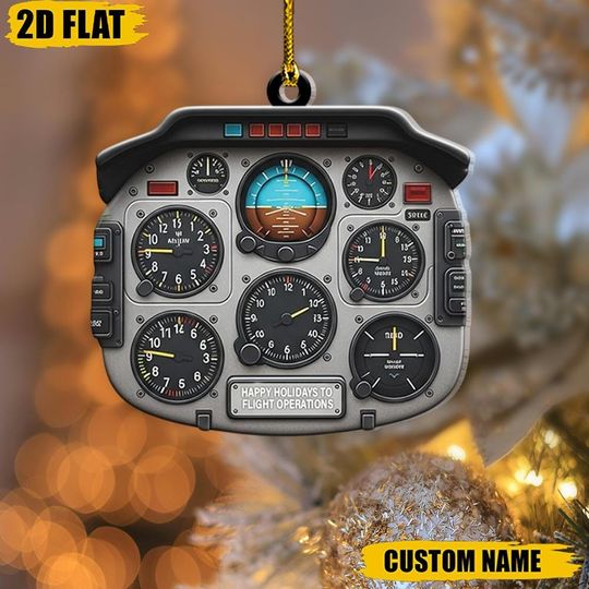 Discover Custom Cockpit Panel Ornament, Personalized Pilot Christmas Gift, Avionics Xmas Decor, Flight Operations Keepsake, Custom Name