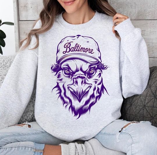 Discover Baltimore Football Mascot Minimalist Vintage Sweatshirt, Retro Football Hoodie, Game Day Sweatshirt, Christmas Gift