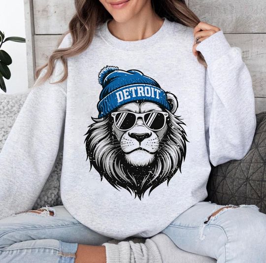Discover Detroit Football Mascot Distressed Vintage Sweatshirt, Retro Football Hoodie, Game Day Sweatshirt, Christmas Gift for Fans