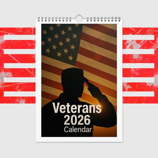 Discover 2026 Veterans Tribute Calendar  Honoring Military Heroes, Patriotic Wall Calendar for Veterans, Military Families, and Supporters