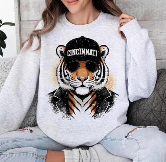 Discover Cincinnati Football Mascot Distressed Vintage Sweatshirt, Cincy Football Retro Sweatshirt