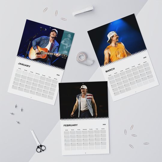 Discover Country Music 2026 Calendar Gifts for Her or Him, Holiday Gifts Wall Art Calendar, Pop music Calendars, Celebrity Calendar Fan gift