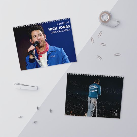 Discover Nick 2026 Calendar Gifts for Her or Him, 20 years of music wall calendar, Pop music Calendars, Joecation Eyes Celebrity Calendar Fan gift