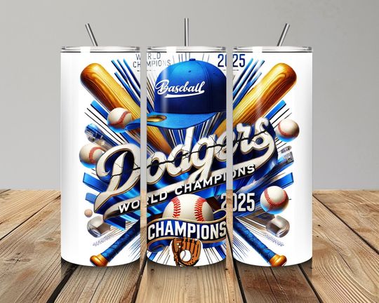 world champions, sublimation wrap for 20oz tumbler , baseball  , DODGERS baseball  , tumblr, baseball team