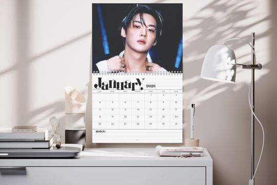 Lee Know Stray Kids Kpop 2026 Wall Calendar - 12 Month Calendar w/ Member Birthdays, Kpop Fan Gift, Kpop Merch, SKZ Calendar, STAY Gift