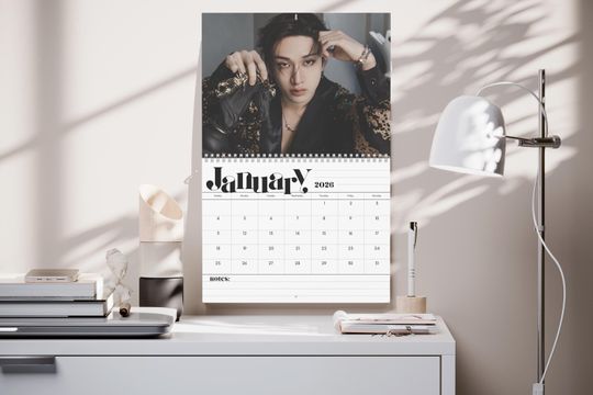Discover Stray Kids Kpop 2026 Wall Calendar - 12 Month Calendar w/ Member Birthdays, Kpop Fan Gift, Kpop Merch, SKZ Calendar, STAY Gift