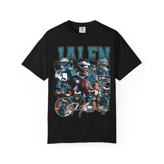Jalen Hurts Fan T-Shirt | Eagles Football Graphic Tee | Vintage Philly QB Shirt | Game Day Football Tee