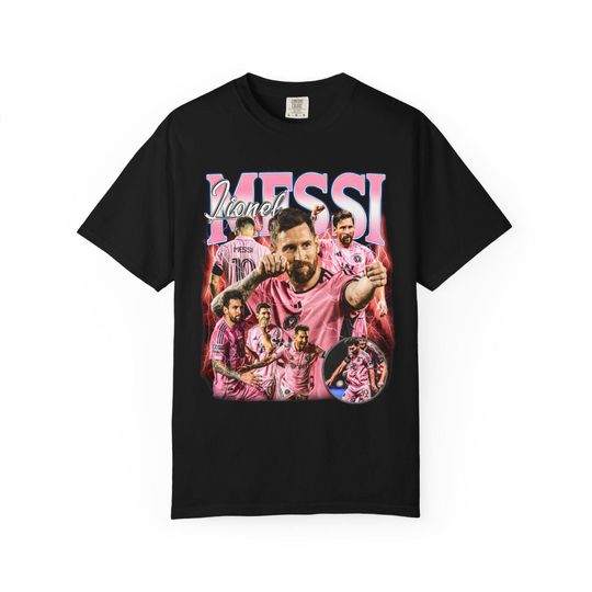 Discover Fan Inspired Lionel Messi T-Shirt | Soccer Graphic Tee | Inter Miami Big Face Shirt | Gift for Soccer Fans