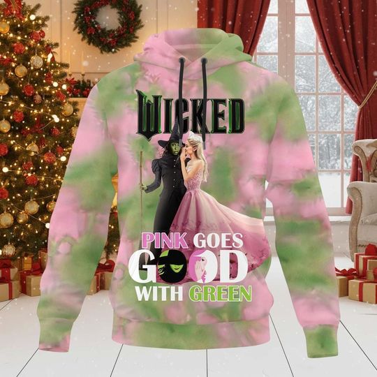 Wicked Witch Halloween 3D Hoodie, Broadway Musical Shirt, Movie 3D Hoodie, Christmas Gift