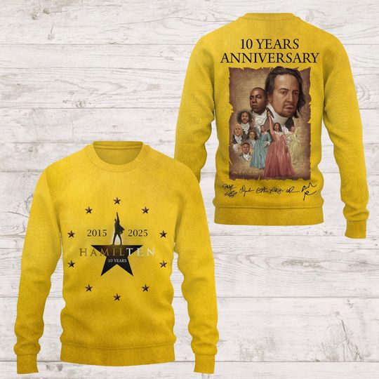 Hamilton Musical 3D Shirt, Hamilton 10th Anniversary Shirt, Broadway Theater Men’s Shirt