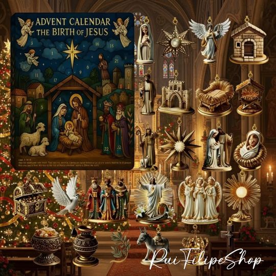 Discover The Birth of Jesus Advent Calendar 2025, Nativity Scene Christmas Countdown, Christian Religious Gift, Holy Family Holiday Decor, Xmas Gifts