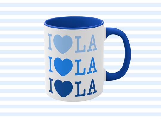 Discover I LOVE LA | Retro Accent Coffee Mug