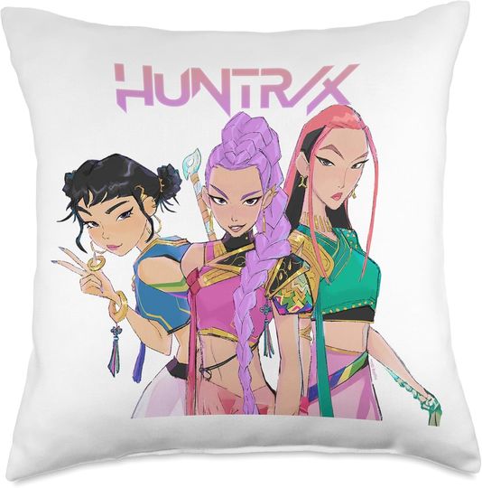 Discover HUNTR/X Throw Pillow, Gift For Fans, Christmas Gift For Kids