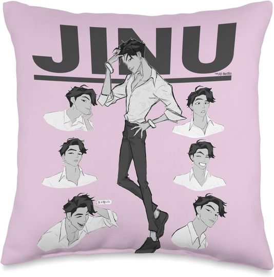 Discover Jinu Expressions Throw Pillow, Gift For Fans, Christmas Gift For Kids
