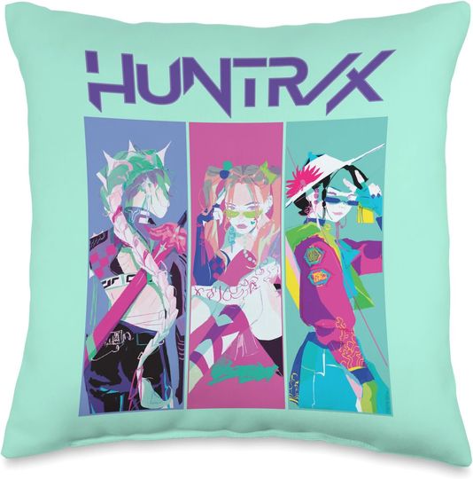 Discover HUNTR/X Girls Officially Licensed Throw Pillow, Gift For Fans, Christmas Gift For Kids