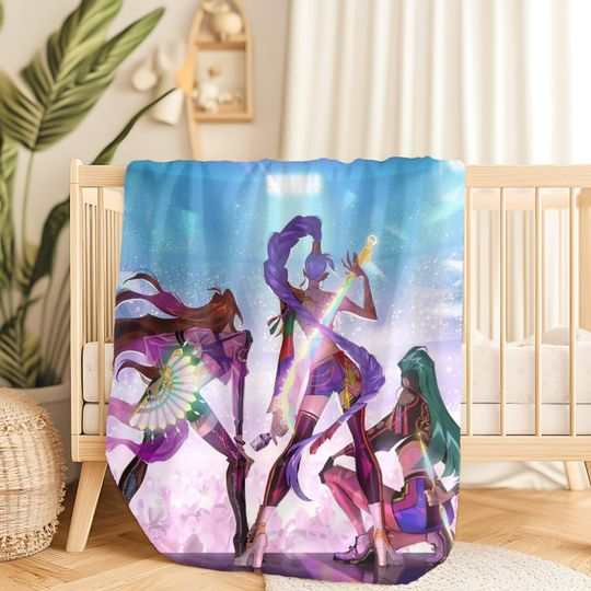 Discover K-Pop Demon Hunters Blanket, Kpop Fan Gift, ACozy Huntrix Blanket, Anime Inspired