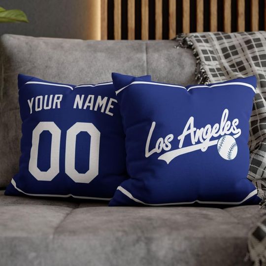 Discover Los Angeles Throw Pillow 2 Packs Custom Name and Number for Men Women Boy Personalized Gifts