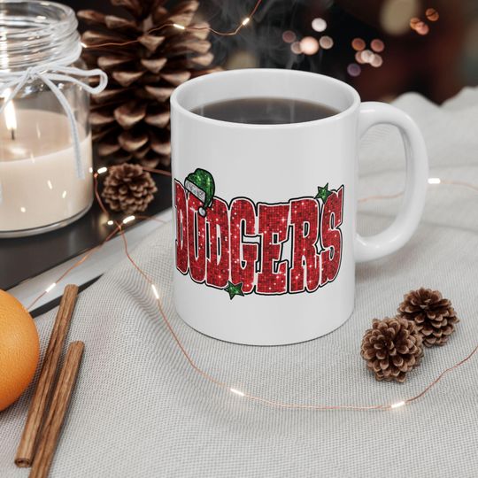 Discover Doyers Festive Holiday Mug - Perfect for Christmas Cheer, Gift for Coffee Lovers, Cute Seasonal Drinkware, LA Dodgers, Holiday Decor