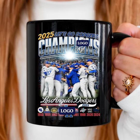 Discover Baseball Champions 2025 Mug, Inspired by LA Blue Team Mug, World Series Mug, World Series 2024 2025 Back To Back Champions Mug