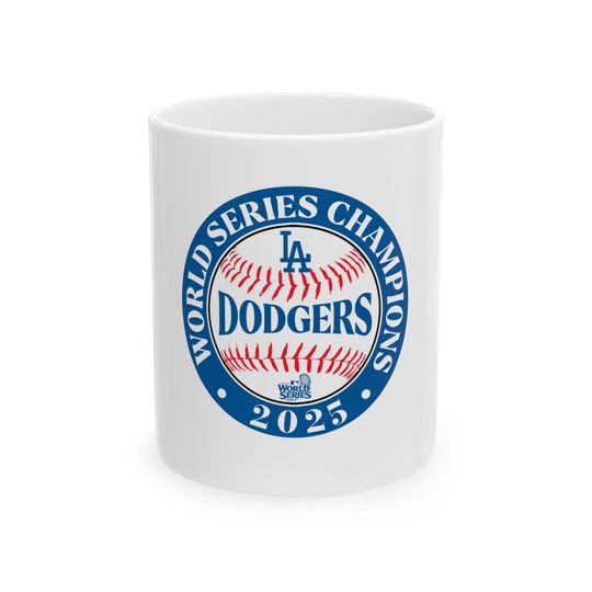 Dodgers World Series Champions Mug, Celebrate 2025, Sports Fan Gift, Coffee Cup, Baseball Collectible