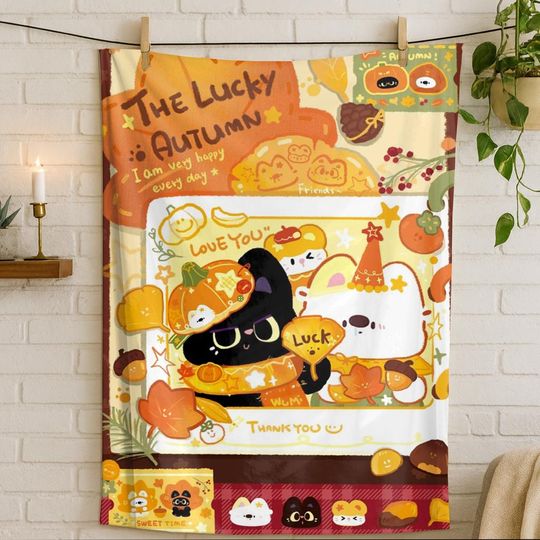 Discover Cute Cartoon Fleece Blanket for Sofa and Bedroom, Soft Flannel Material