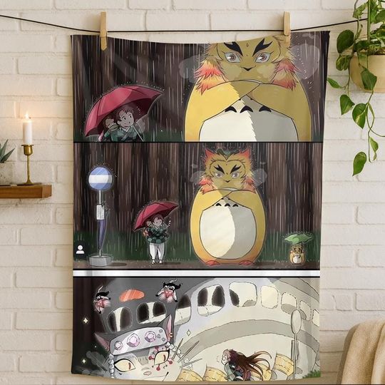Discover Anime Demon Blanket, Fleece Throw, Anime Style Blanket