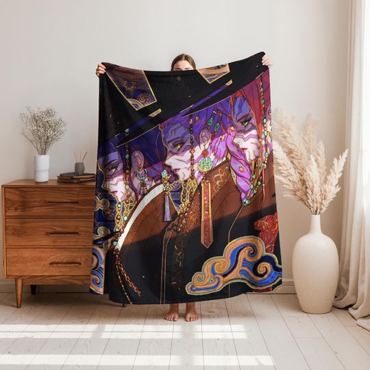 Discover K-Pop Demon Hunters Fleece Blanket, Kpop Fan Gift, Cozy Anime-Inspired Throw Blanket